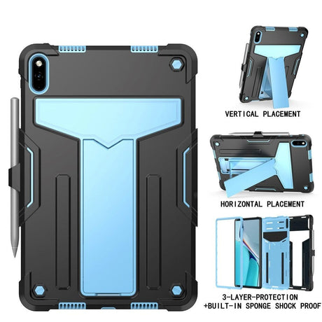 Huawei MatePad 11 Tough Case w. Kickstand & Pen Holder - Black & Blue