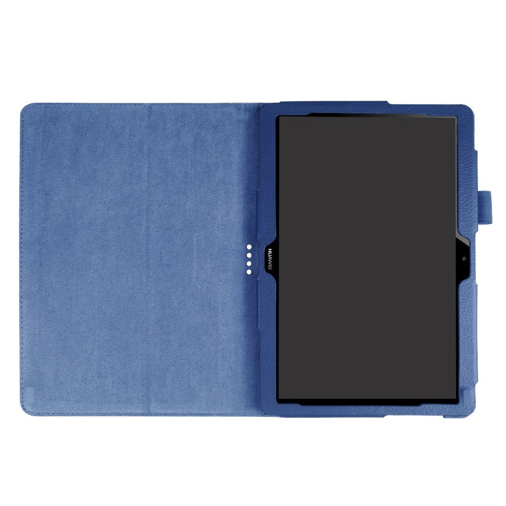 Huawei MediaPad T3 10 9.6" Leather Case w. Flip Stand - Dark Blue