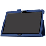 Huawei MediaPad T3 10 9.6" Leather Case w. Flip Stand - Dark Blue