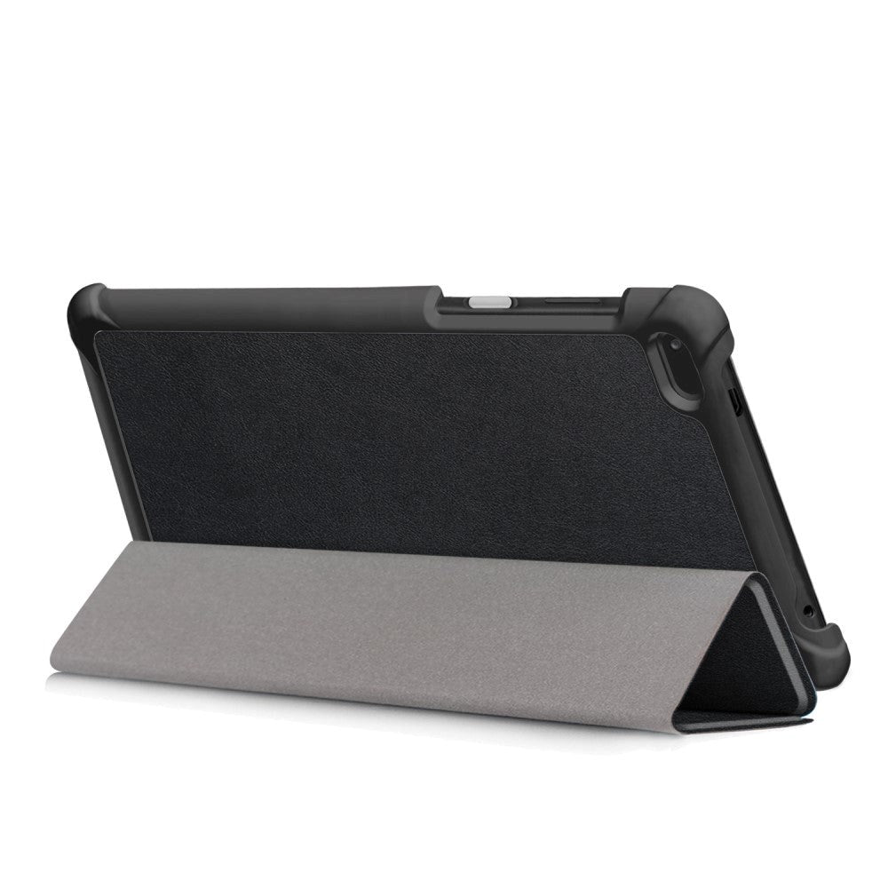 Lenovo Tab 7 Case - Classic Tri-fold Leather Case - Black