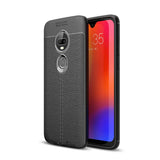 Motorola Moto G7 / G7 Plus Litchi Grain Flexible Plastic Case Black