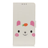 Motorola One Action Leather Wallet Case Cute Bear