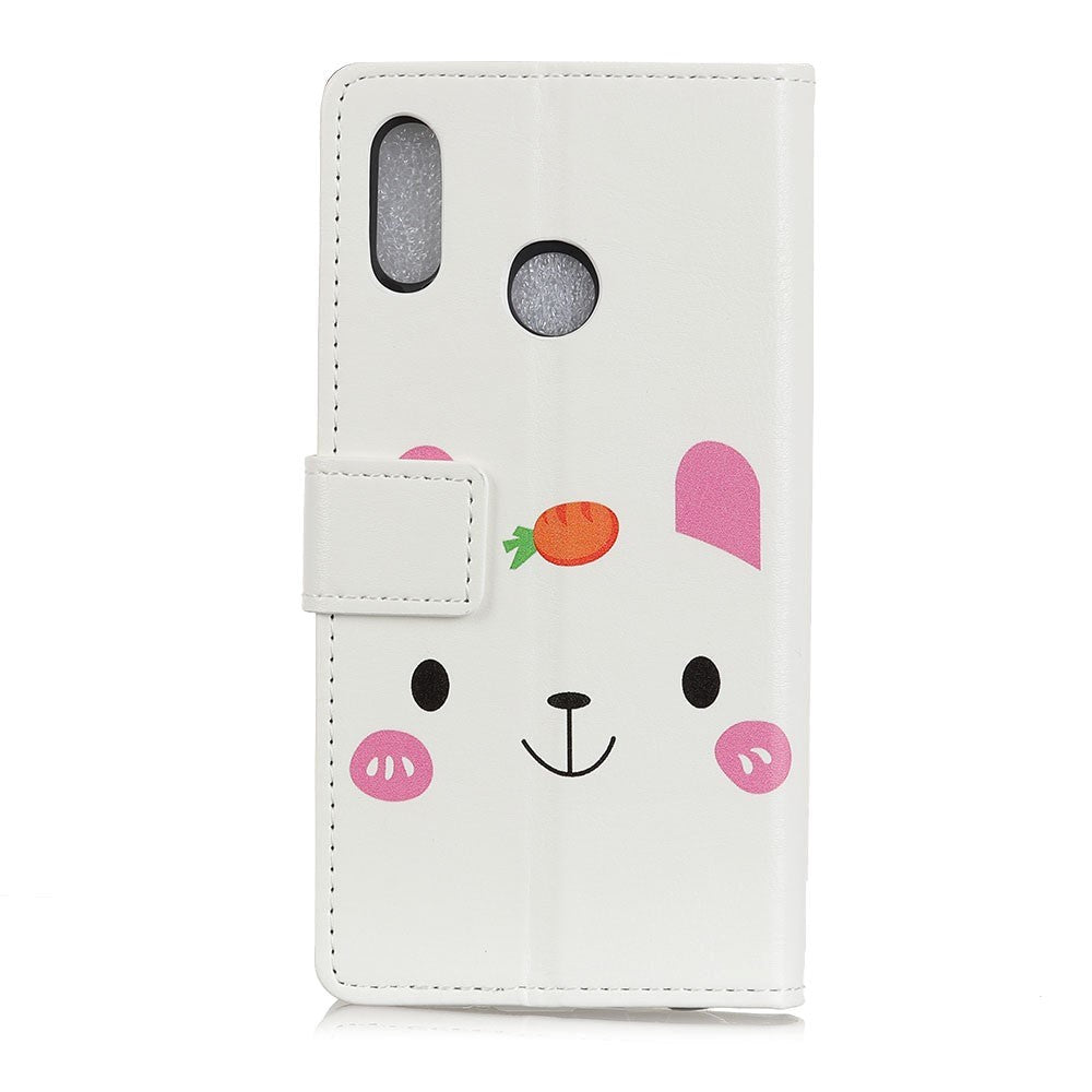 Motorola One Action Leather Wallet Case Cute Bear