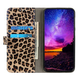 Motorola Moto E6 Plus Leopard Wallet Case Brown