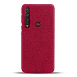 Motorola Moto G8 Plus Fabric Case Plastic Red