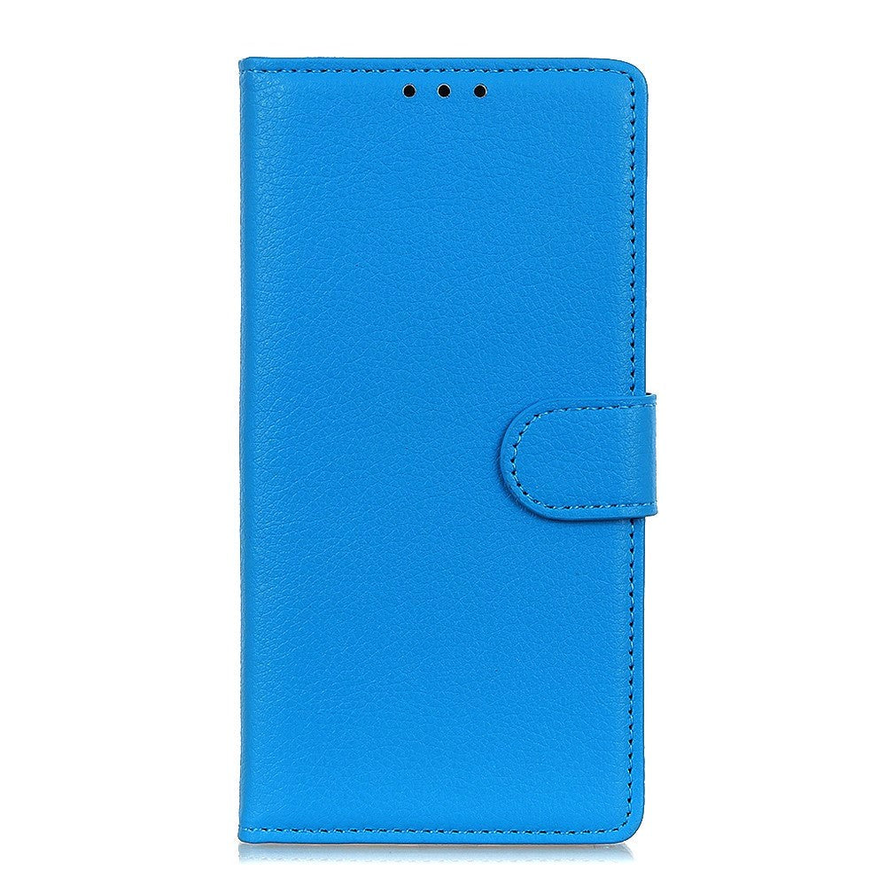 Motorola Moto E6 Play Leather Case w. Soft Pouch - Blue