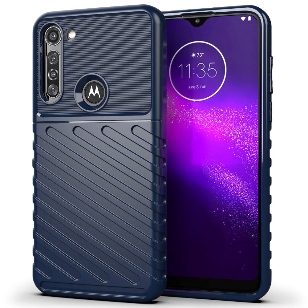 Motorola Moto G8 Power Thunder Series Twill Plastic Case - Blue