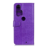 Motorola Edge+ (Plus) Neutral Leather Wallet Case - Purple