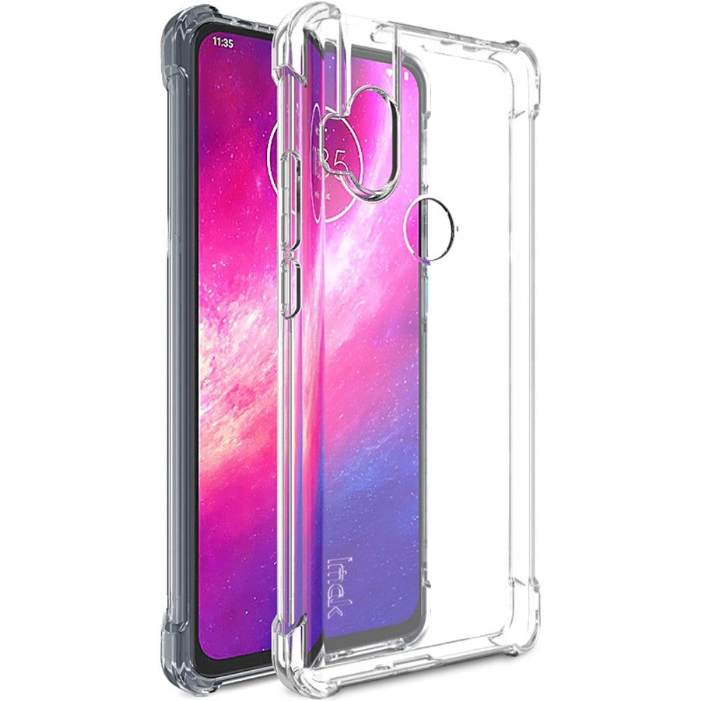 Motorola Moto One Hyper IMAK Shock Resistant Plastic Case w. Protective film - Transparent