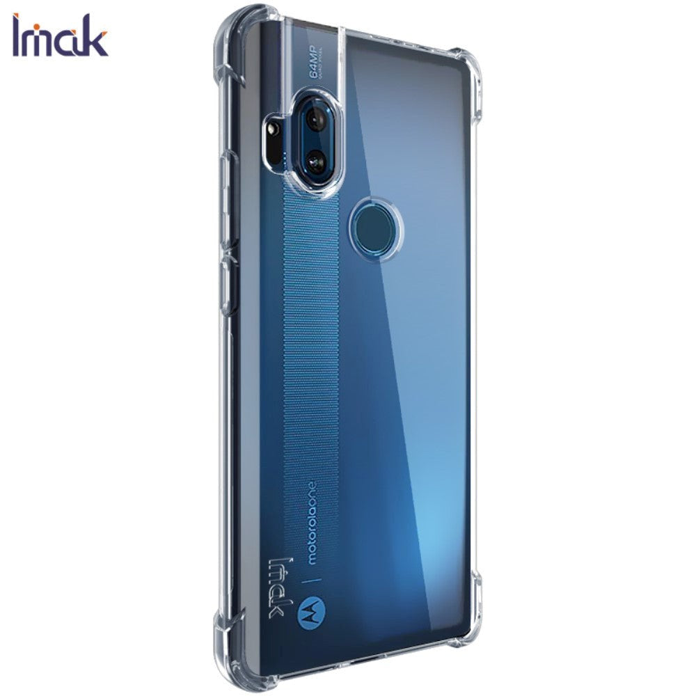 Motorola Moto One Hyper IMAK Shock Resistant Plastic Case w. Protective film - Transparent