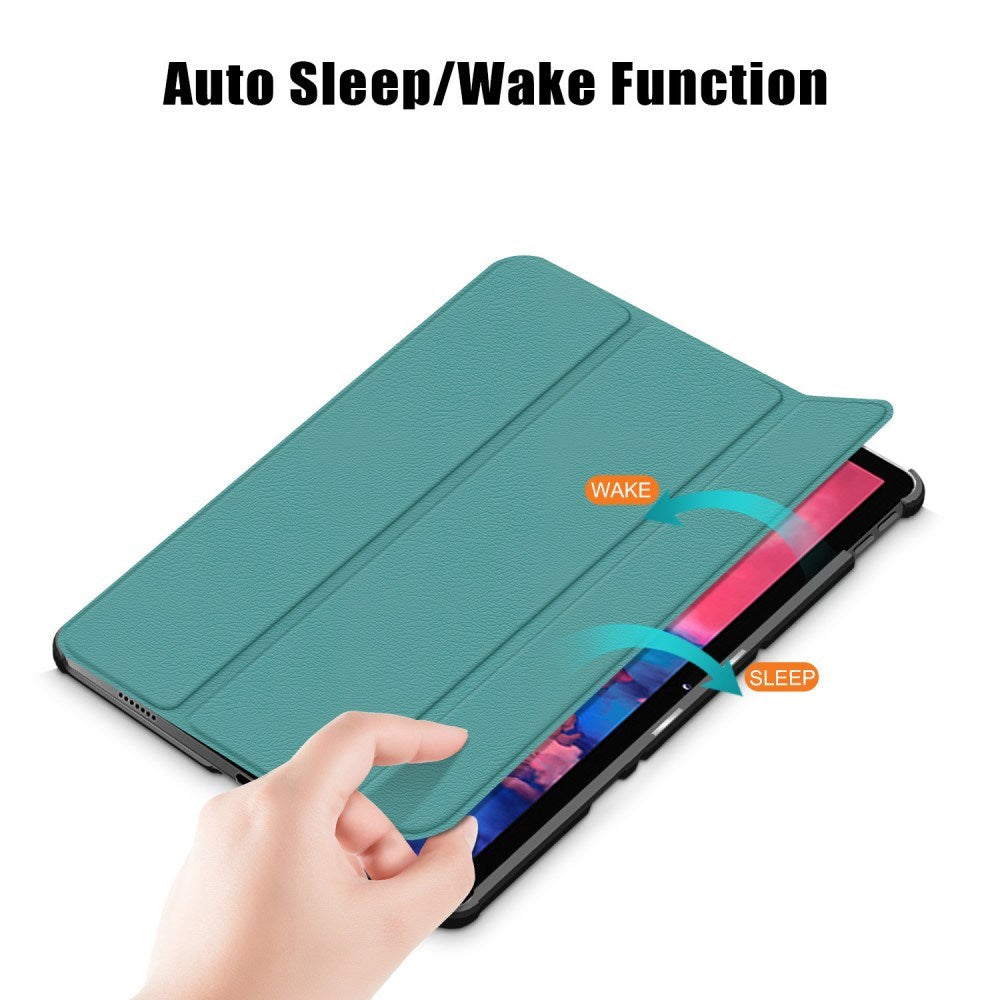 Lenovo Tab P11 / P11 (5G) / P11 Plus Tri-fold Flip Case with Sleep / Wake-Up Function - Green