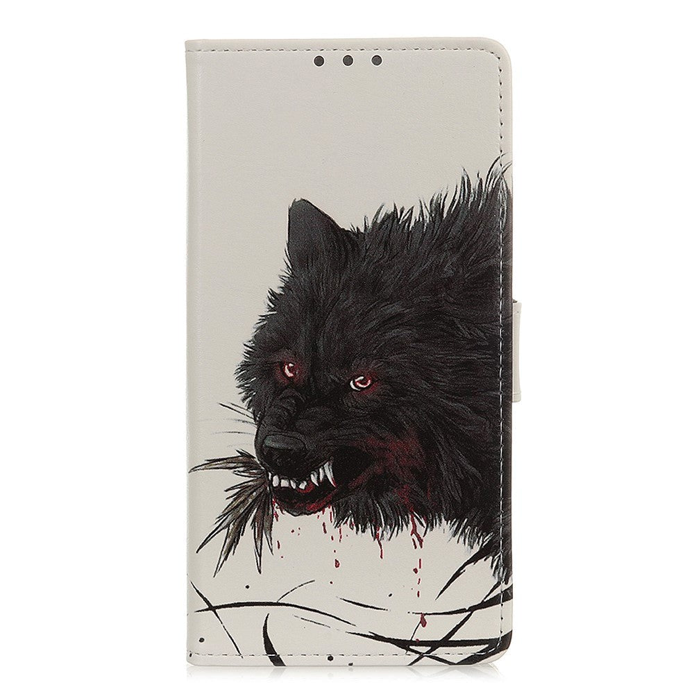 Motorola Moto G100 Leather Case w. Scrotum - Hungry Wolf