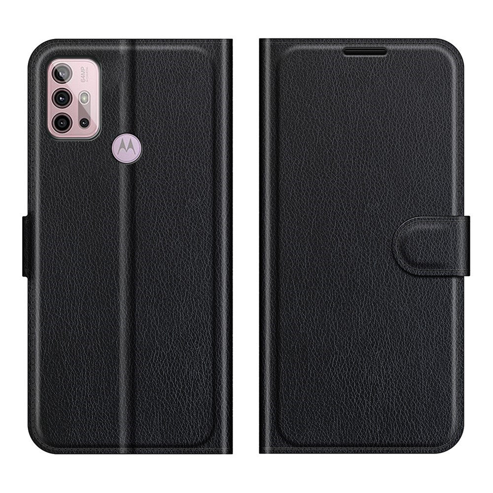 EIDERWOOD Motorola Moto G10 / G20 / G30 Faux Leather Flip Case with Cardholder & Stand Function - Black
