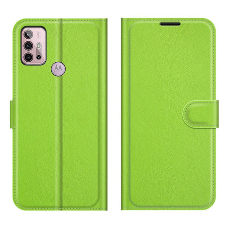 EIDERWOOD Motorola Moto G10 / G20 / G30 Faux Leather Flip Case with Cardholder & Stand Function - Green