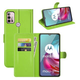 EIDERWOOD Motorola Moto G10 / G20 / G30 Faux Leather Flip Case with Cardholder & Stand Function - Green