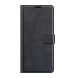 Motorola Moto G50 Leather Case w. Stand Function & Card Holder - Black