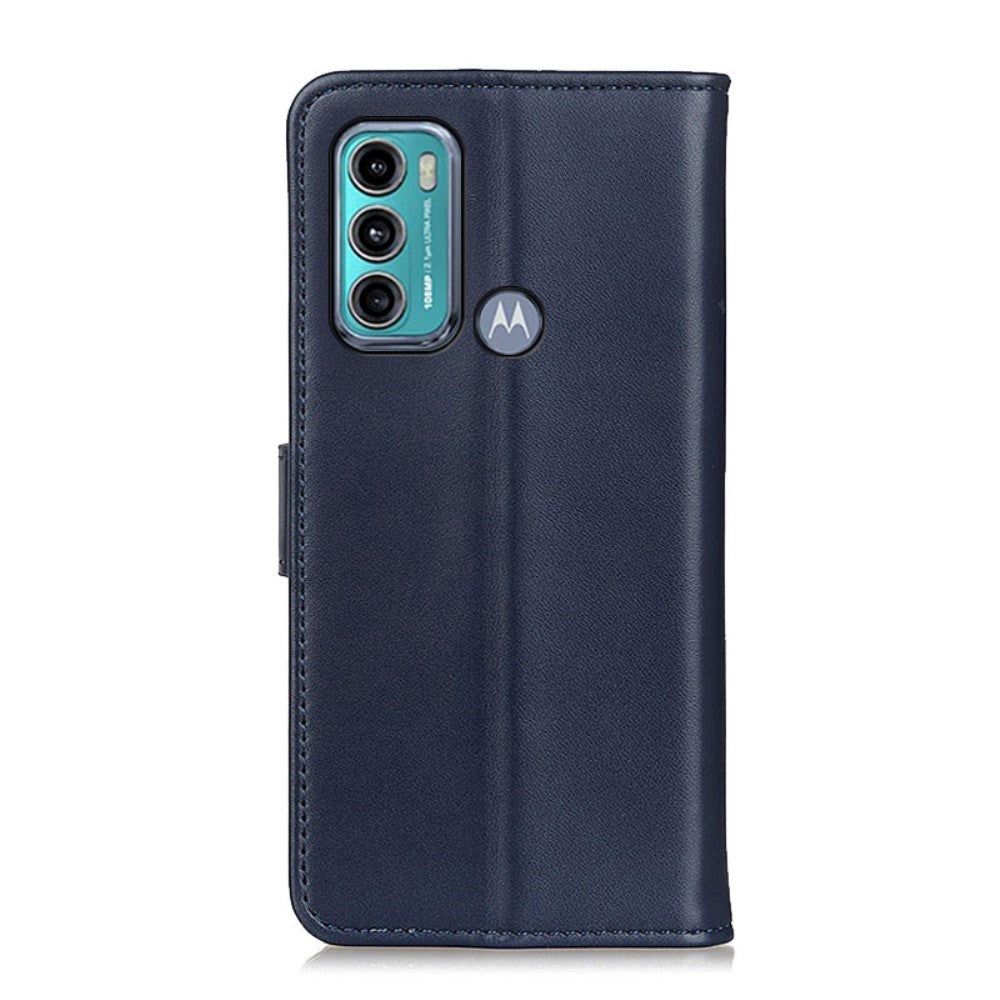 Motorola Moto G60 Leather Flip Case w. Wallet - Blue