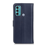 Motorola Moto G60 Leather Flip Case w. Wallet - Blue