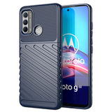 Motorola Moto G60 Thunder Series Twill Plactic Back Case - Blue