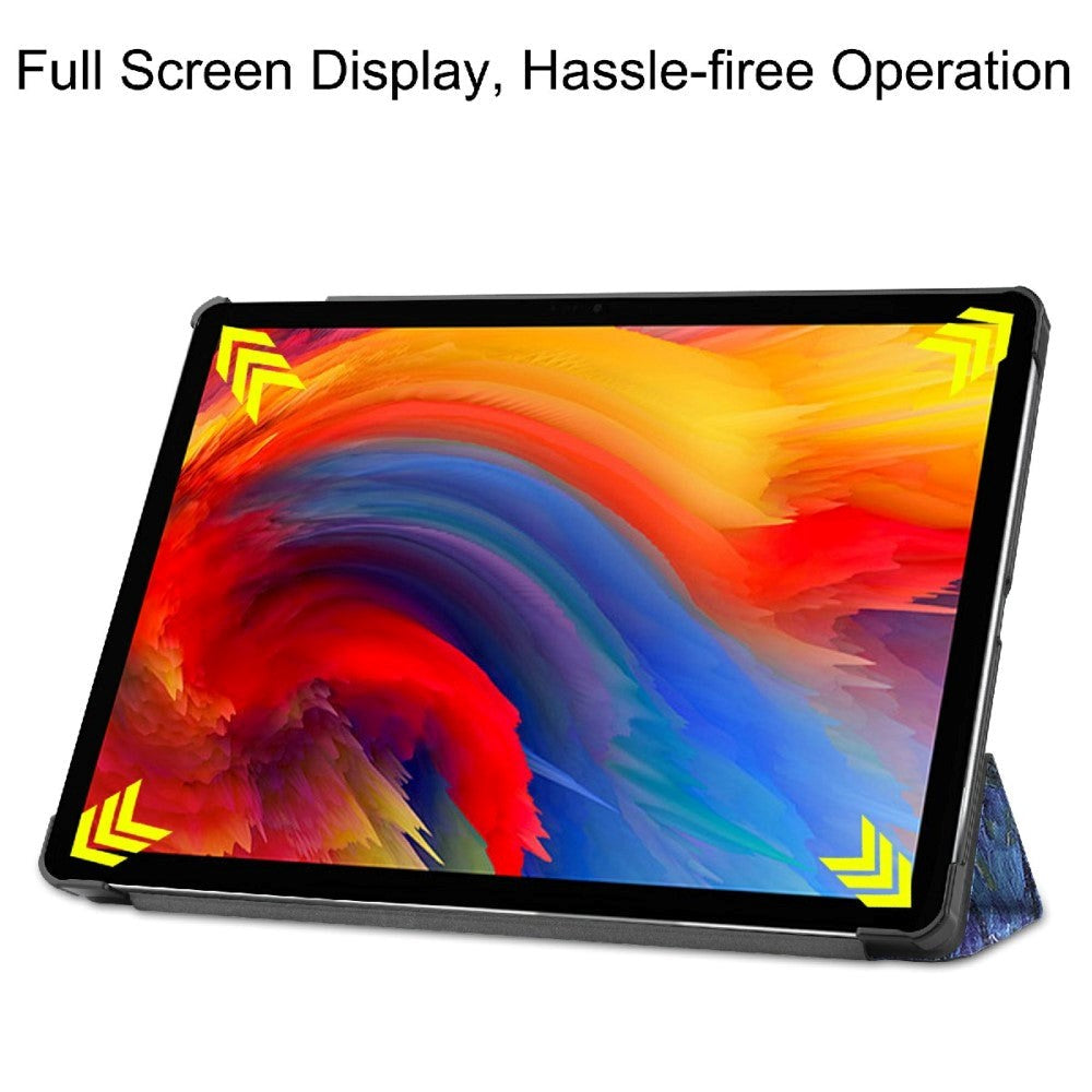 Lenovo Pad Plus Tri-Fold Leather Case - Oil Painting