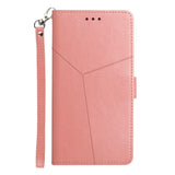 Motorola Moto G51 Leather Wallet Case & Strap - Split Pattern - Pink