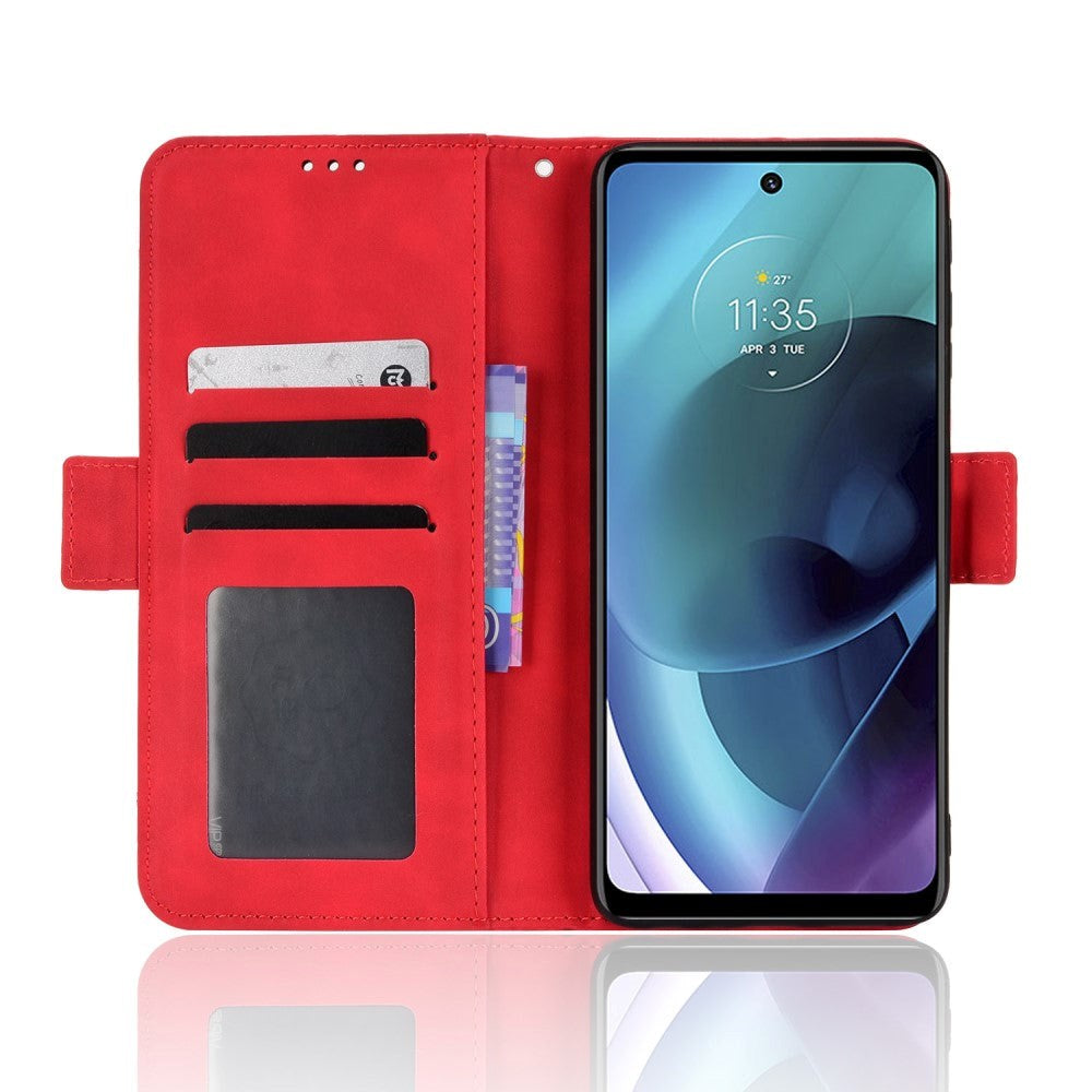 Motorola Moto G Stylus (2022) Soft leather Wallet Case - Red