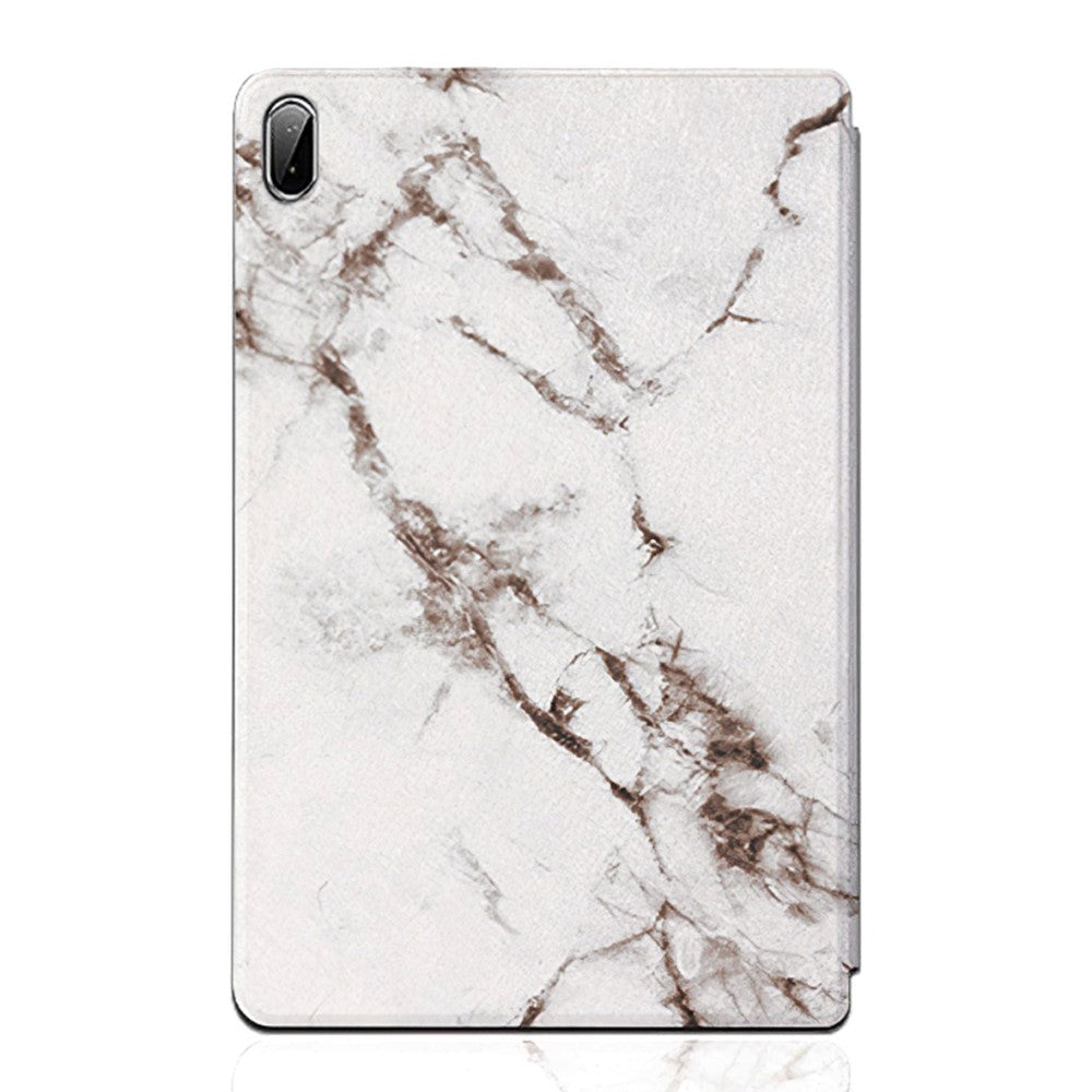 Lenovo Pad Plus Tri-Fold Flip Case - Marble - White