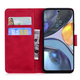 Motorola Edge 30 Pro Soft Artificial Leather Wallet Case - Red