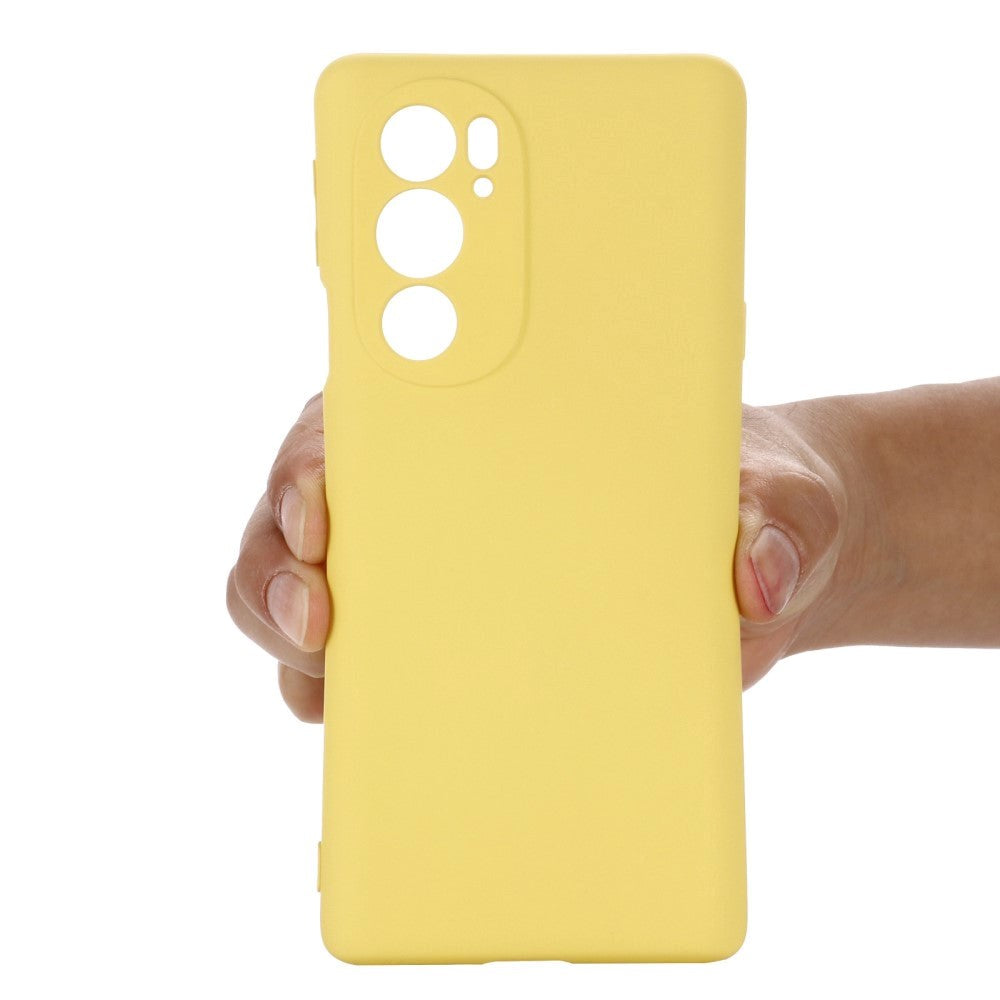 Motorola Edge 30 Pro Silicone Case w. Strap - Yellow