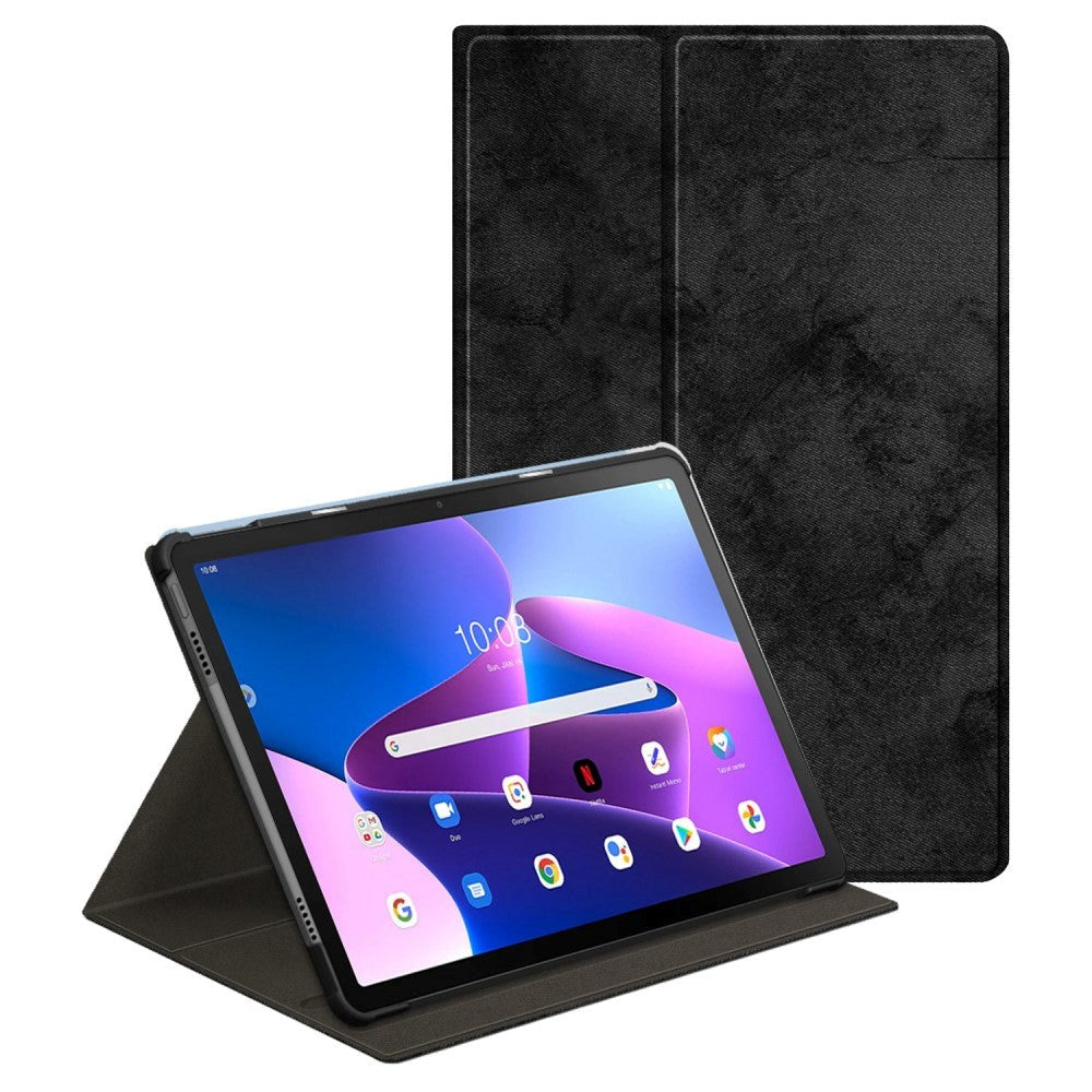 Lenovo Tab M10 Plus (3rd Gen) 10.6" (TB-125F / 128F) Case with 360 Degrees Stand Function & Pen Holder - Black