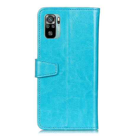 Xiaomi Poco M5S / Redmi Note 10S Flip Case w. Card Holder & Stand Function - Blue