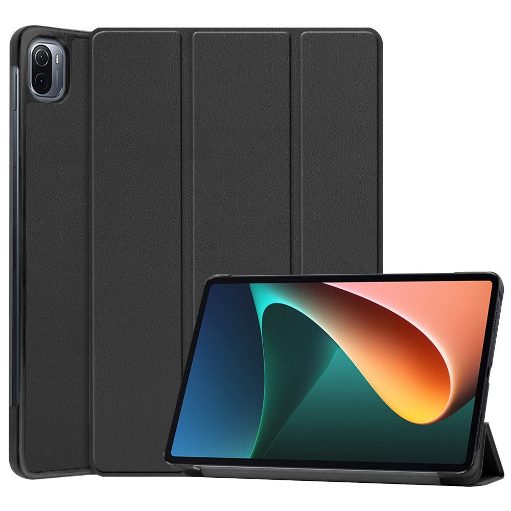 Xiaomi Pad 5 / 5 Pro Tri-fold Flip Case w. Stylus Holder - Black