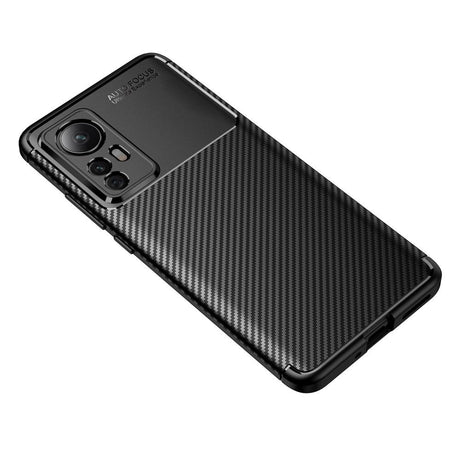 Xiaomi 12 / 12x Carbon Fiber Flexible Plastic Case - Black