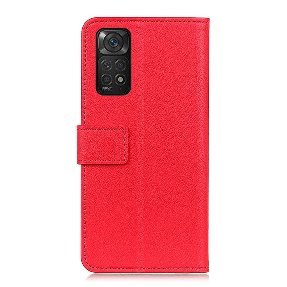 Xiaomi Redmi Note 11 / 11S Leather Wallet Case - Red