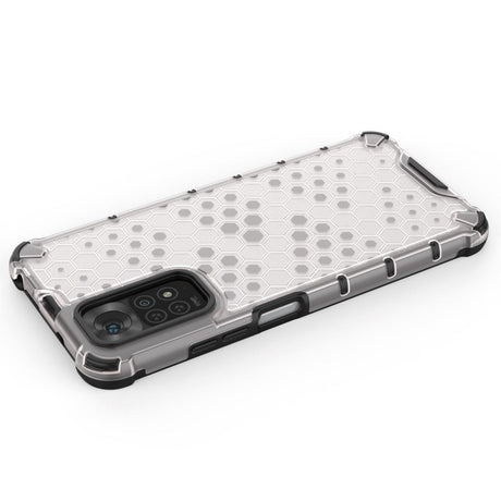 Xiaomi Redmi Note 11 / 11S Honeycomb Pattern Hybrid Case - Transparent / Grey