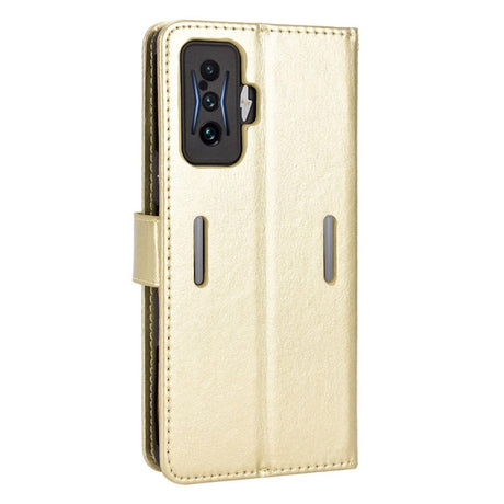 Xiaomi Poco F4 GT Leather Flip Case w. Stand & Wallet - Gold