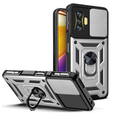 Xiaomi Poco F4 GT Tough Case w. Magnetic Kickstand & Cam Slider - Silver