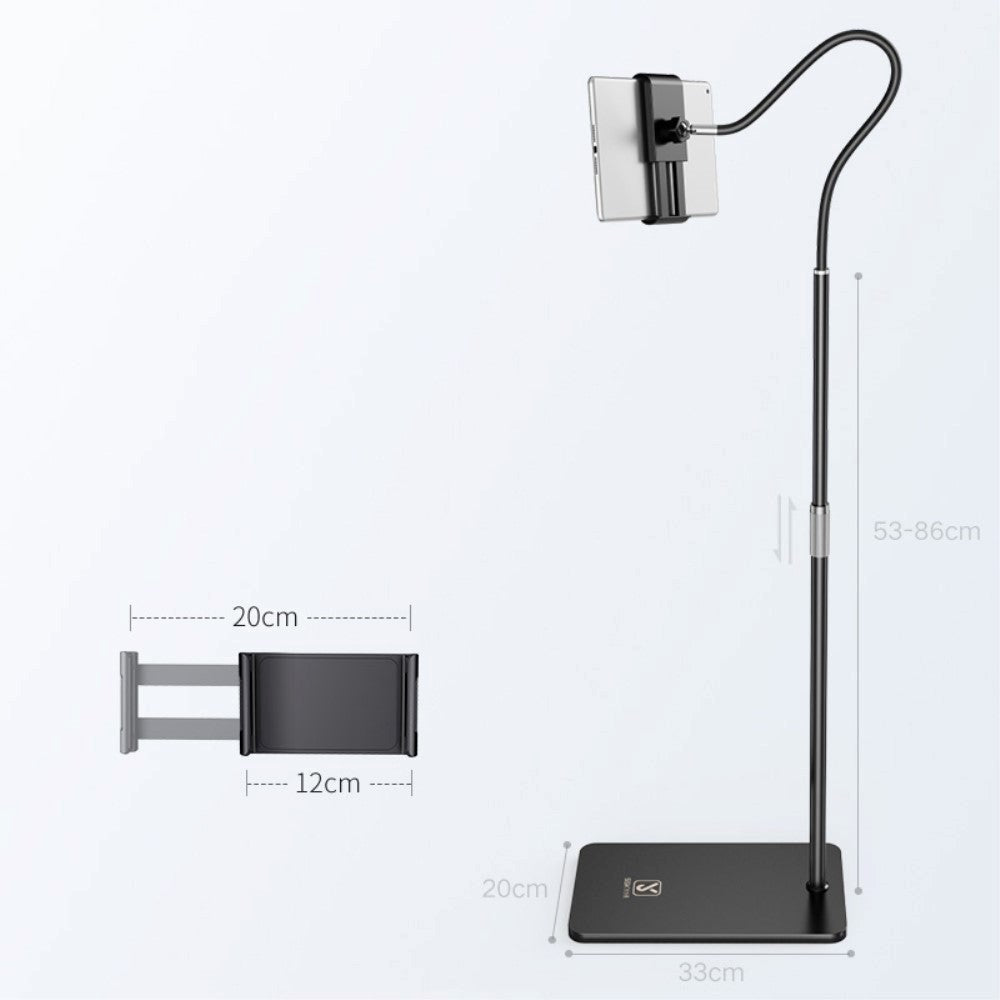 Tablet Floor Stand 360° Flexible - Black