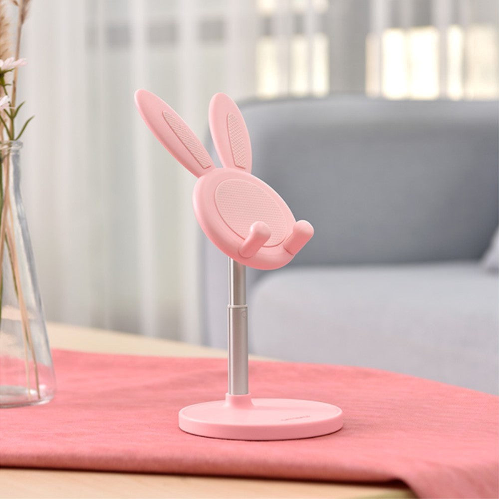 Phone Stand for Table (Up To 25 cm) - Rabbit - Pink