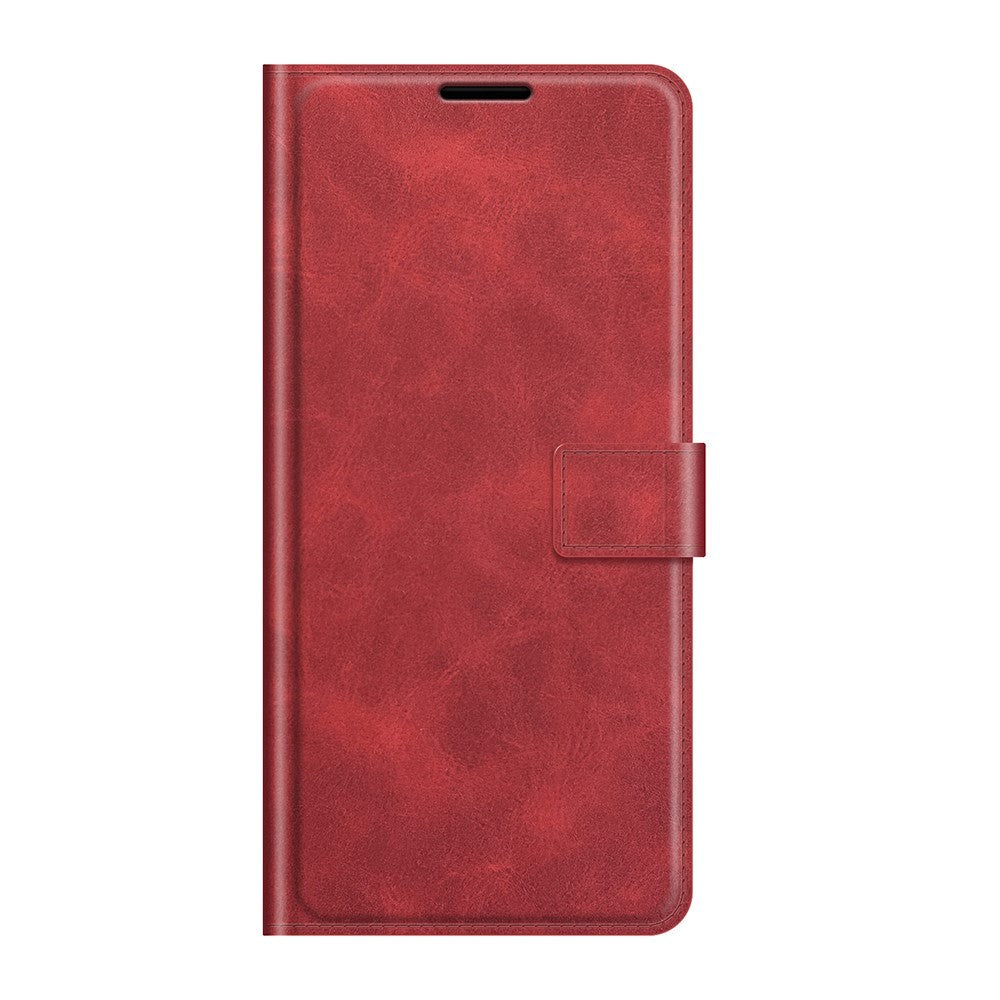 Google Pixel 6 Pro Leather Case w. Card Holder & Magnetic Closure - Red