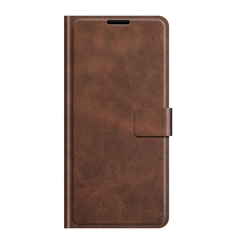 Google Pixel 6 Pro Leather Case w. Card Holder & Magnetic Closure - Dark Brown