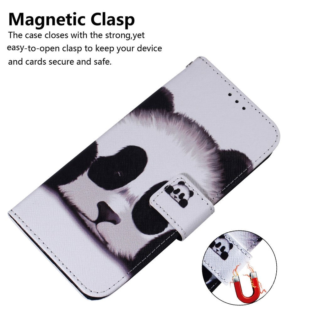 Google Pixel 6 Leather Wallet Case w. Print - Panda