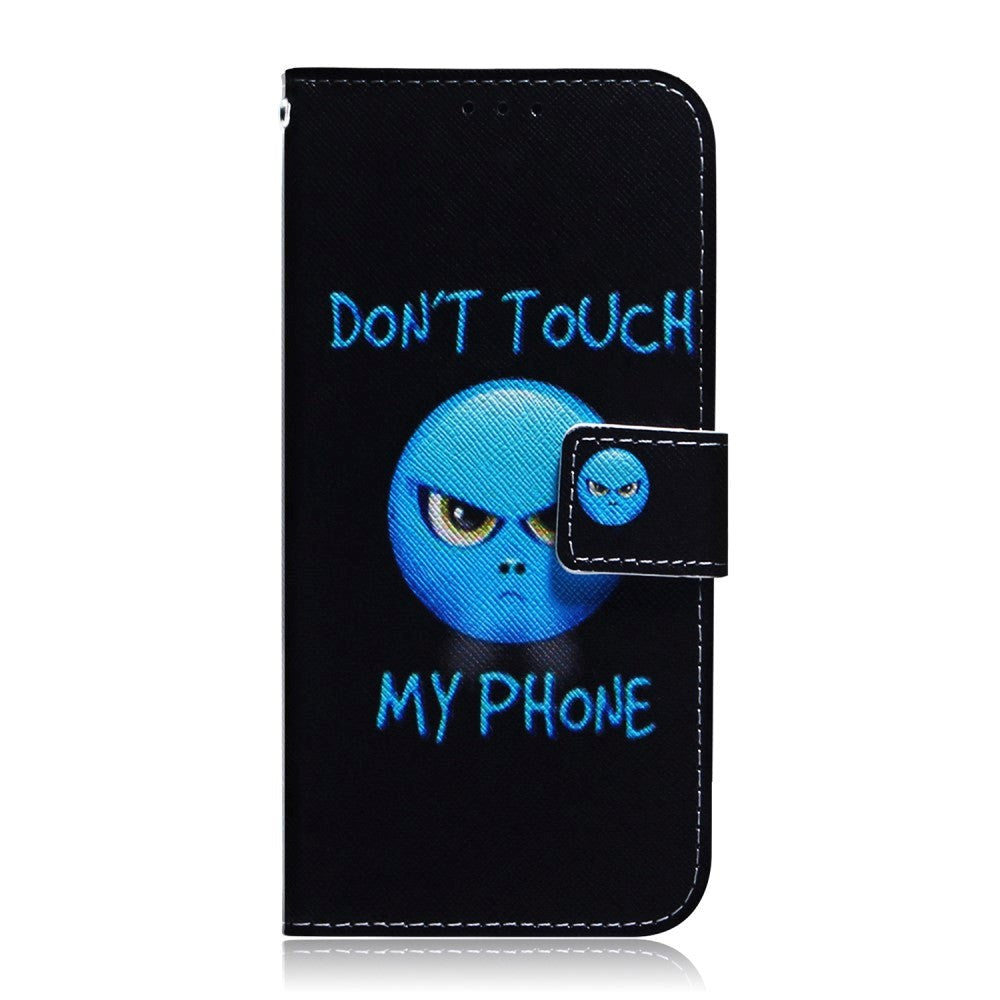 Google Pixel 6 Leather Wallet Case w. Print - Don't Touch My Phone