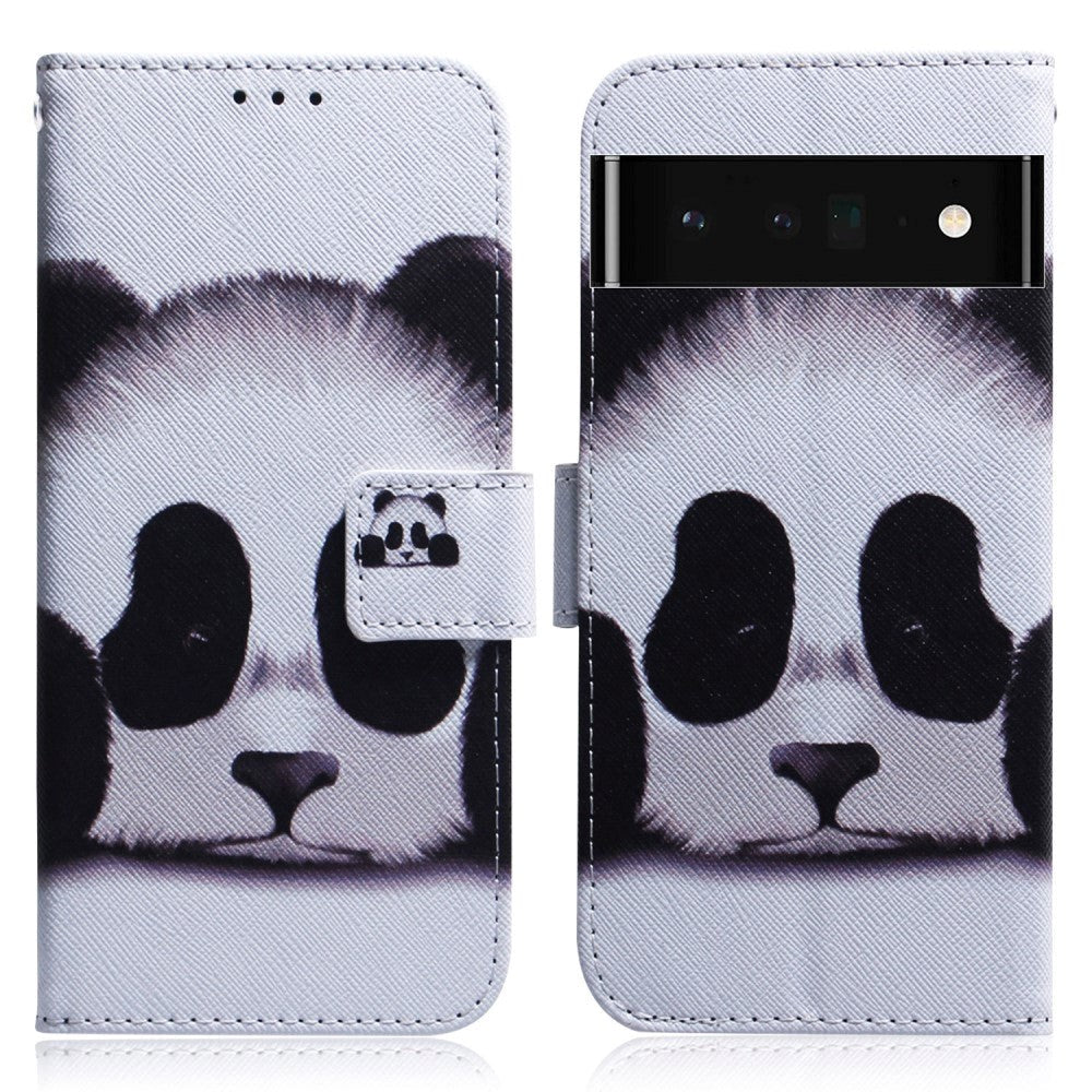 Google Pixel 6 Pro Leather Wallet Case w. Print - Panda