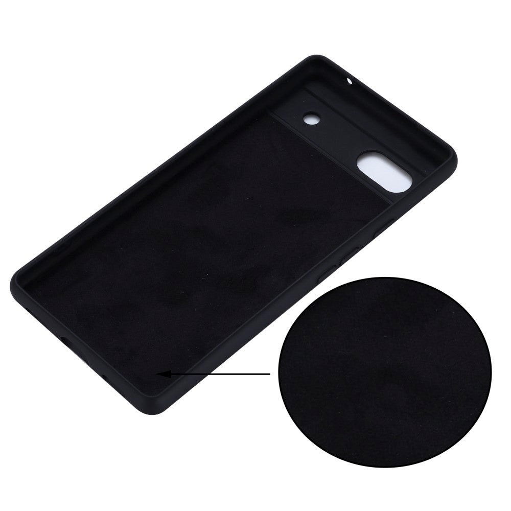 Google Pixel 6a Silicone Case w. Strap - Black