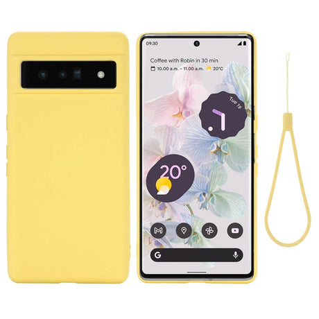 Google Pixel 7 Pro Silicone Case w. Strap - Yellow