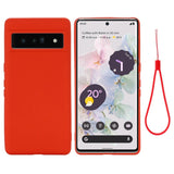 Google Pixel 7 Liquid Silicone Case w. Strap - Red