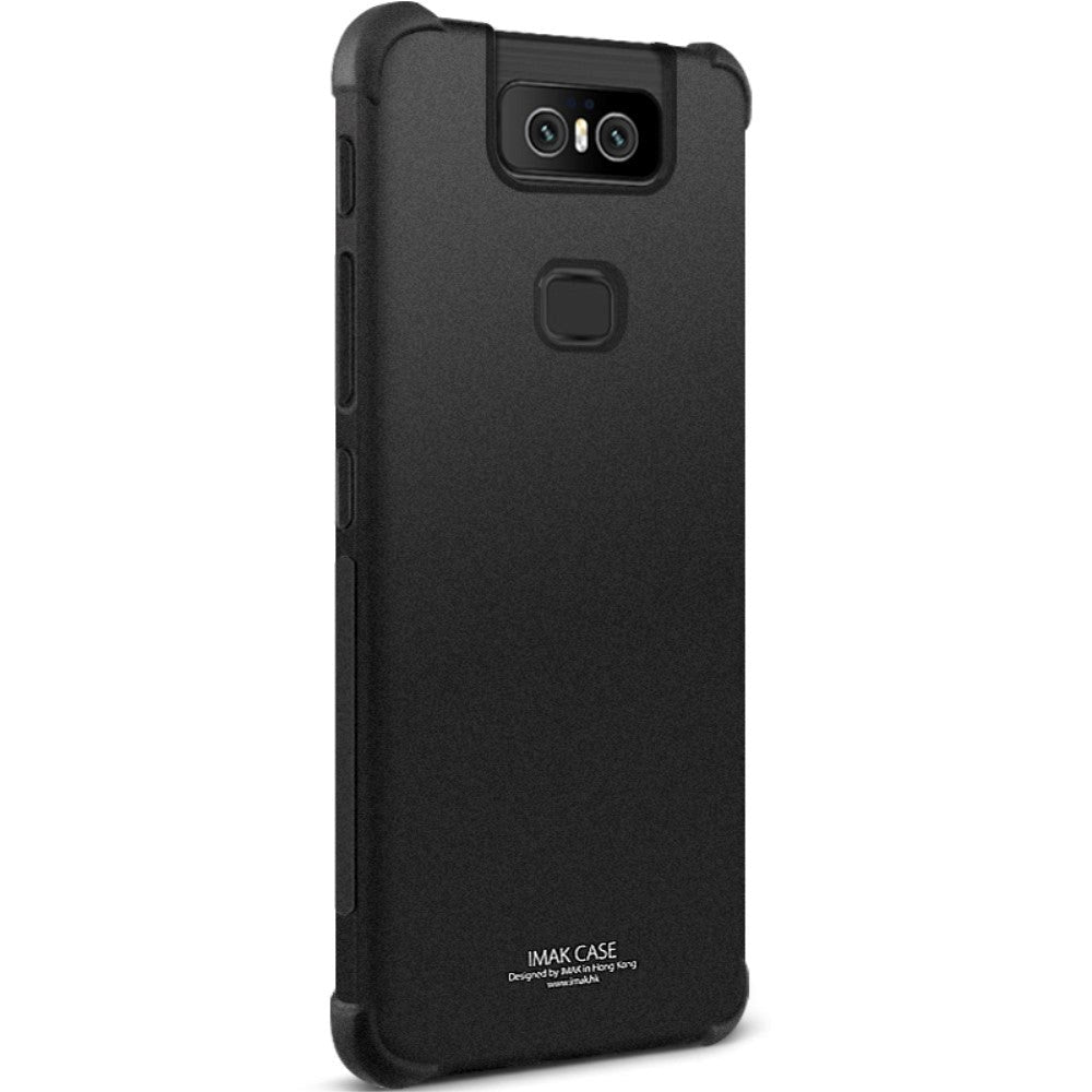 Asus Zenfone 6 (ZS630KL) IMAK Flexible Plastic Case + Protective Film Matte Black