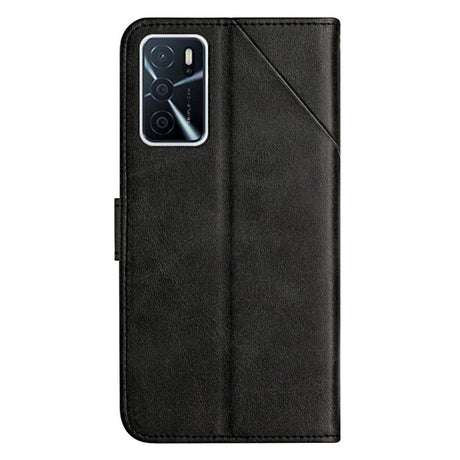 Oppo A16 / A16s / A54s Leather Flip Case w. Wallet & Stand Function - Black