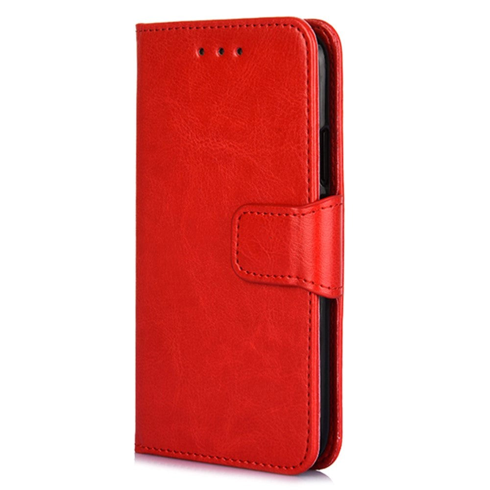 OPPO Find X5 Lite Leather Wallet Case & Magnetic Lock - Red